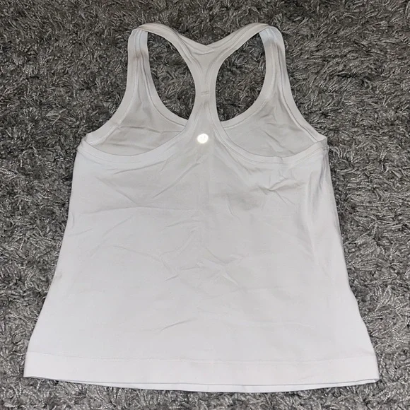 Lululemon White Racerback Fitted Tank 6 - Picture 3 of 3